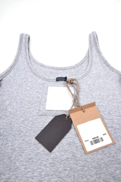 Undershirt with price tag — Stock Photo, Image