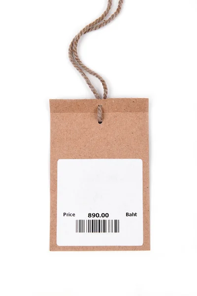 Price tag with barcode — Stock Photo, Image