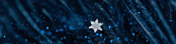 Natural snowflakes on snow, photo real snowflakes. Winter snow background. Snowflake Closeup. Macro photo — 스톡 사진