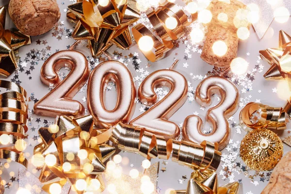 Latar belakang liburan Selamat Tahun Baru 2023. Stok Foto