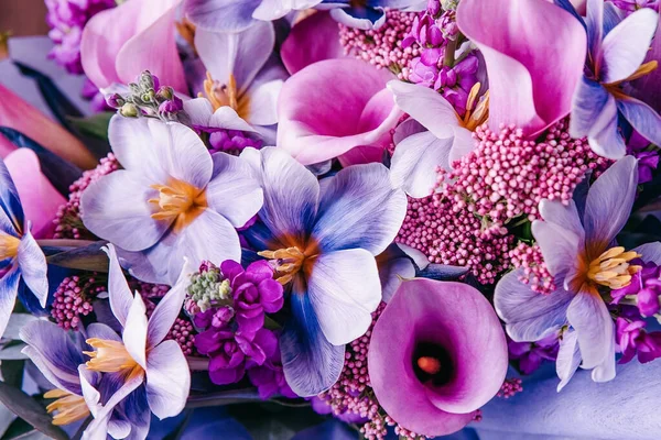 Red pink orange Autumn Colorful fall bouquet. — Stockfoto