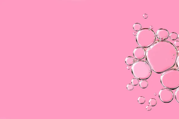 Close Macro Aloe Vera Gel Cosmetic Texture Pink Background Bubbles Stock Image