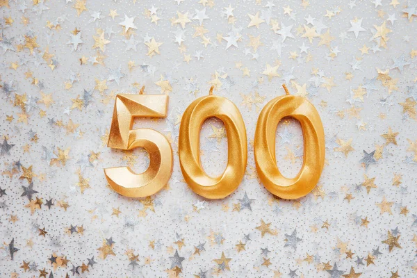 500 Followers Card Template Social Networks Blogs Festive Background Social — Fotografia de Stock