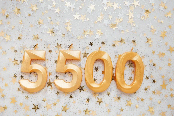 5500 Five Thousand Five Hundred Followers Card Template Social Networks —  Fotos de Stock