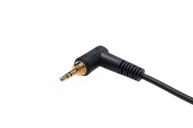 Minijak bağlantıda Görünümü Kapat. Görünümü izole beyaz zemin üzerine kadar kapatın