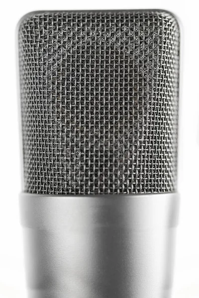 Microfone Profissional Diafragma Grande Vista Frontal — Fotografia de Stock
