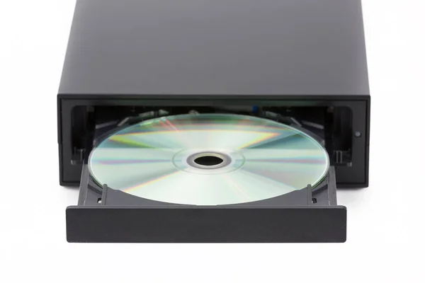 Dvd 刻录机在白色背景上的 顶视图 — 图库照片