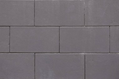 Gri duvar beton blokların. Önden Görünüm