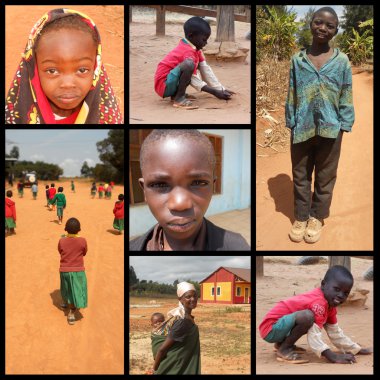 Smile için Afrika - Afrika çocukların günlük hayatın anlar