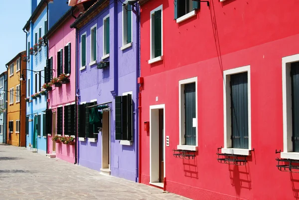 Evleri Burano - Venedik - İtalya 170 — Stok fotoğraf