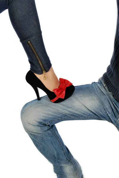 Un uomo, una donna e le sue scarpe - 096 — Foto Stock