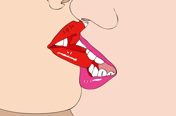 Vášnivý polibek — Stock fotografie