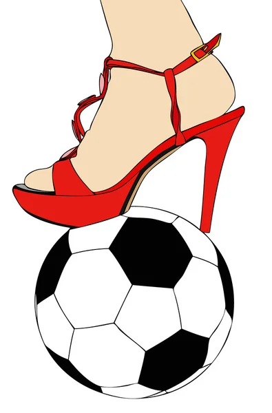 Женщины и футбол — стоковое фото