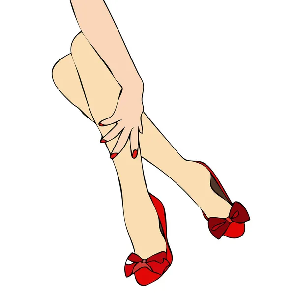 Die schönen Beine der Frauen — Stockfoto