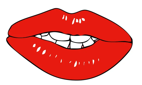 Fleshy lips — Stock Photo, Image