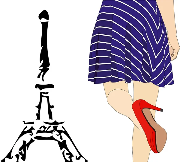 Vrouw in Parijs — Stockfoto