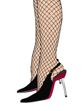 Kadın seksi file çorap