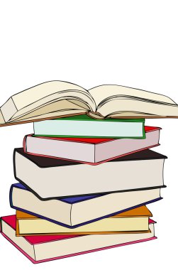 A nice stack of books clipart