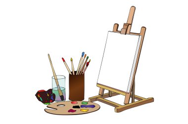 Fırçalar, renkler ve palet