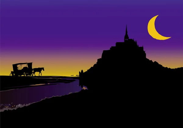 Fable in Mont Saint Michel — Stockvector