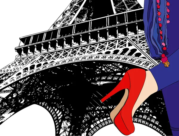 Mode à Paris — Image vectorielle