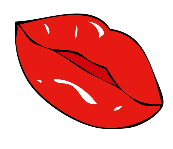 Labios llenos y sensual — Vector de stock