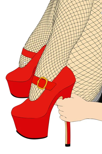 Gambe e scarpe 045 sexy — Image vectorielle