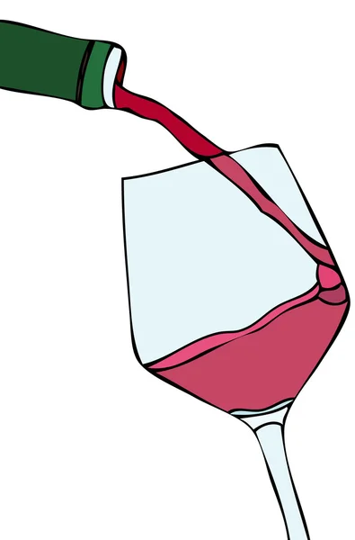 Copa de vino tinto — Vector de stock