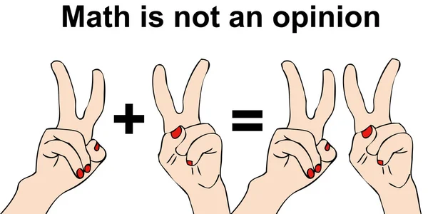 Matemáticas no es una opinión — Vector de stock