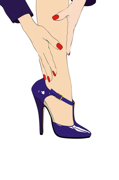 Sexy piernas y zapatos 047 — Vector de stock