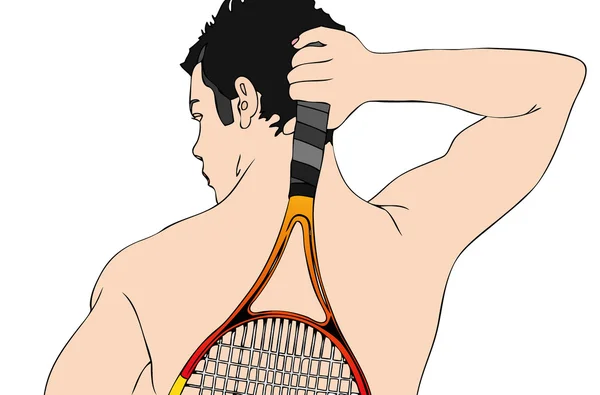 Tenis oyuncusu — Stok Vektör