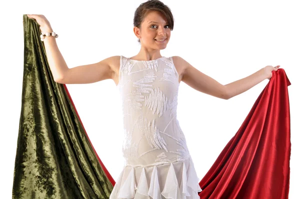 Un vestido tricolor - Homenaje a la moda italiana — Foto de Stock
