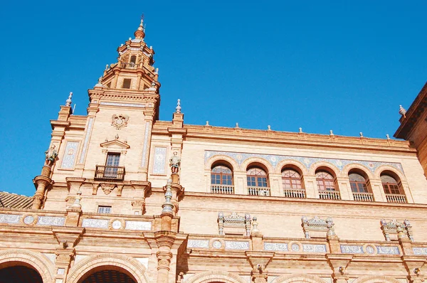 Architektura w plaza Hiszpania - Sewilla - Hiszpania — Zdjęcie stockowe