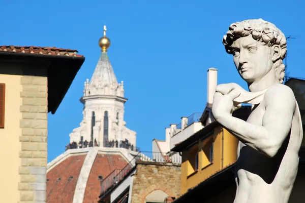 Florencie-Signoria Square-umění a krása-Toskánsko-Itálie - — Stock fotografie