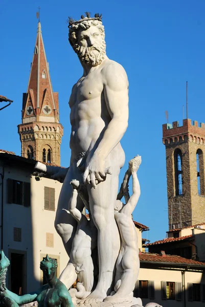 Standbeeld van Neptunus - florence - Italië - 215 — Stockfoto