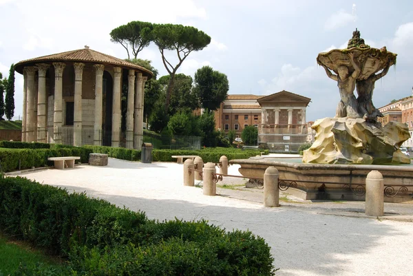 City of Rome - Gardens to the Temple of Vesta Stock Image