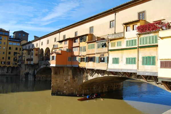 Sportsmen in canoe in Florence — Stock Photo, Image