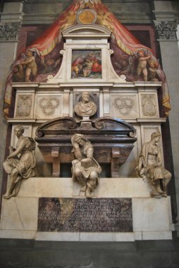 mezar michelangelo buonarroti - basilica of santa croce - Floransa - İtalya