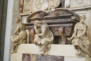 mezar michelangelo buonarroti - basilica of santa croce - Floransa - İtalya