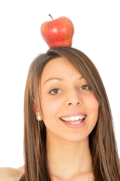 An apple a day keeps the doctor round about (old Italian saying) — Stock Photo, Image