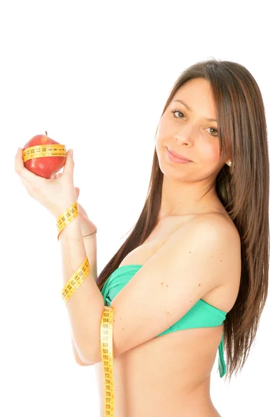 Jabłko dziennie trzyma lekarza z rundy (mówiąc Stare włoskie) — Zdjęcie stockowe