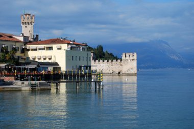 The castle of Sirmione on Lake Garda - Brescia - Italy clipart