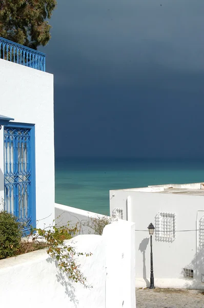 Das Meer von sidi bou aus gesehen sagte — Stockfoto