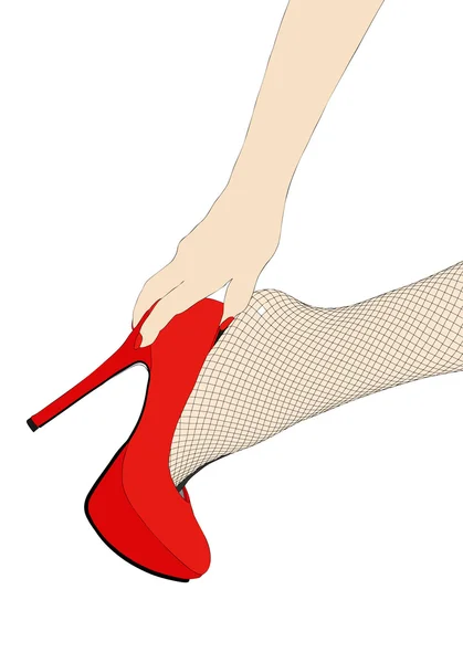 Medias de rejilla sensuales — Vector de stock