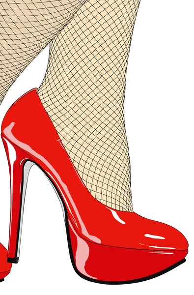 Mes belles chaussures rouges — Image vectorielle