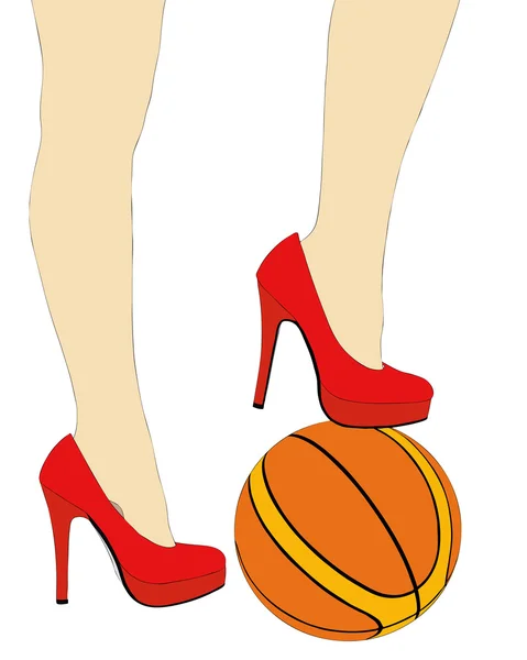 Hezké nohy sportovní ženy — Stockový vektor