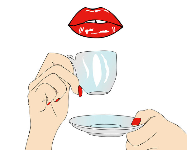 A good morning have coffee in the mouth