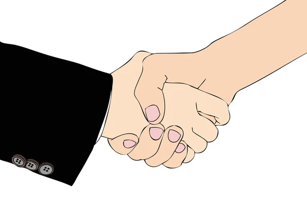 A handshake for a good agreement — Stock Vector