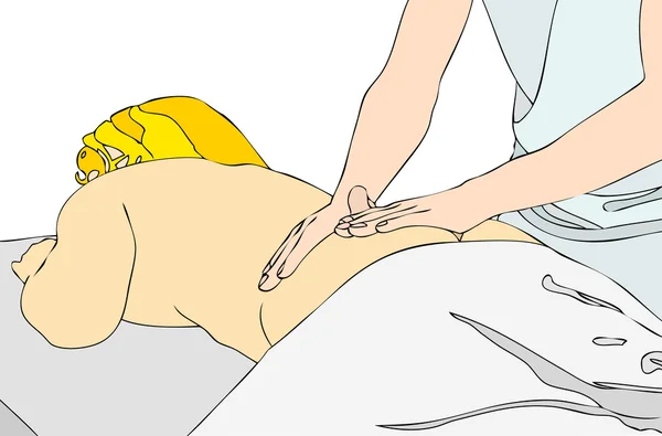 Massaggio alla schiena — Vettoriale Stock