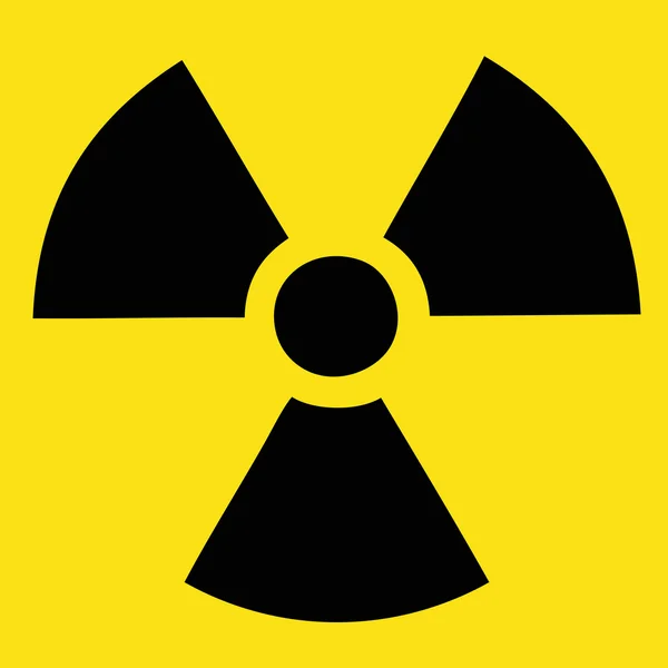 Dikkat radyasyon tehlikesi — Stok Vektör